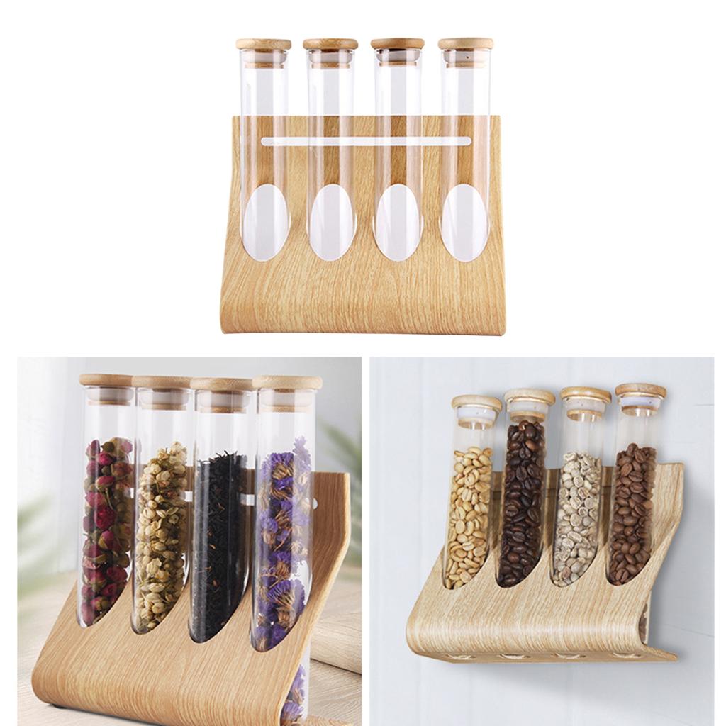 Coffee Tea & Jane - Glass Tube Storage Rack Visible Glass