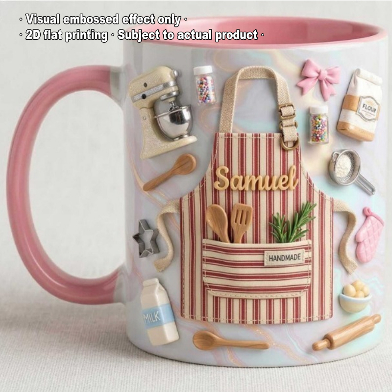 Coffee Tea Name - Custom Baker Mug 2D Print Personalized