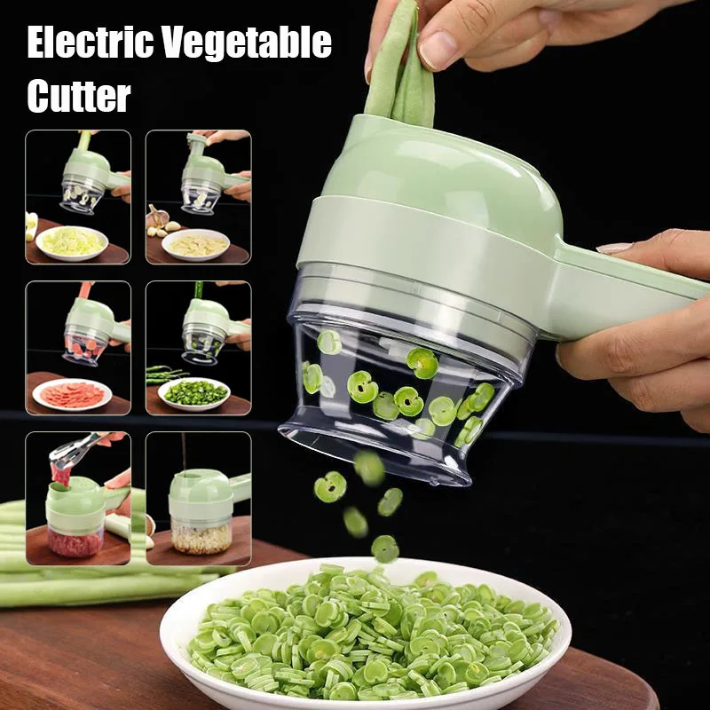 Burr Hand Grinder - 4 IN 1 Electric Vegetable Cutter