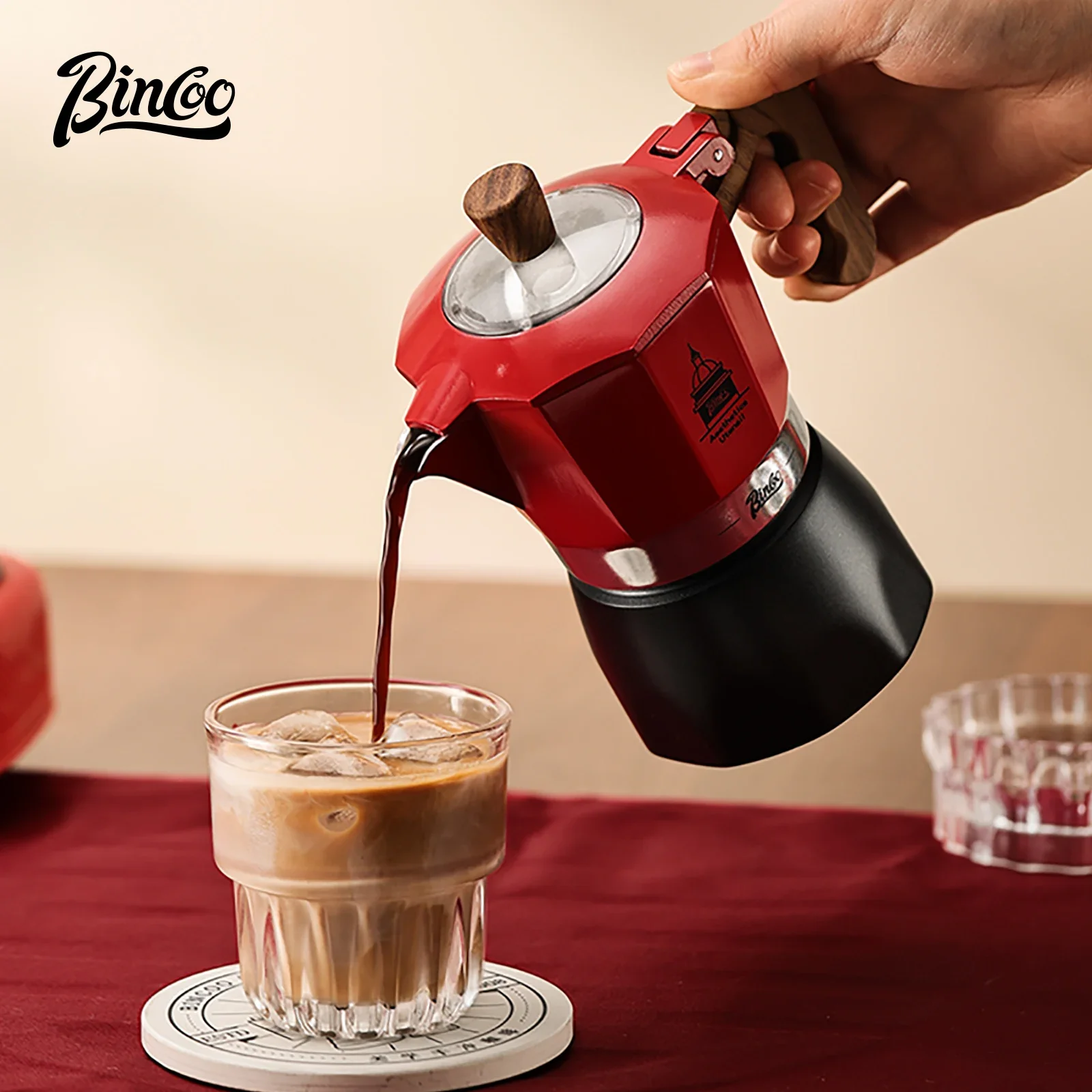 Bincoo Double Valve Coffee Mok - Moka Pot Stove ulasan dan harga