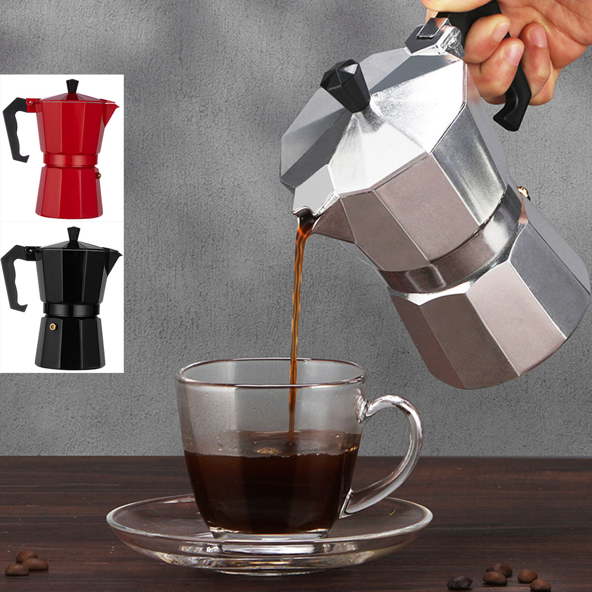 Coffee Maker Pot Aluminum Moch - Moka Pot Stove ulasan dan harga