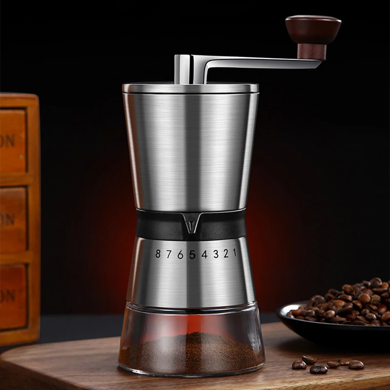 8 Adjustable Manual Coffee Gri - Burr Hand Grinder ulasan dan harga
