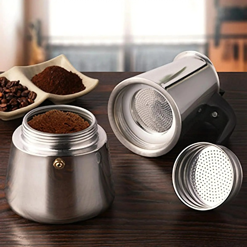 6 Cup Mocha Pot Stainless Stee - Moka Pot Stove ulasan dan harga
