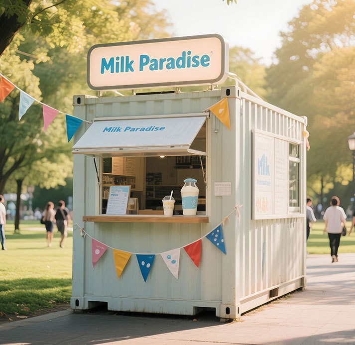 Prefab Container Coffee Shop M - Coffee Tea With Milk ulasan dan harga