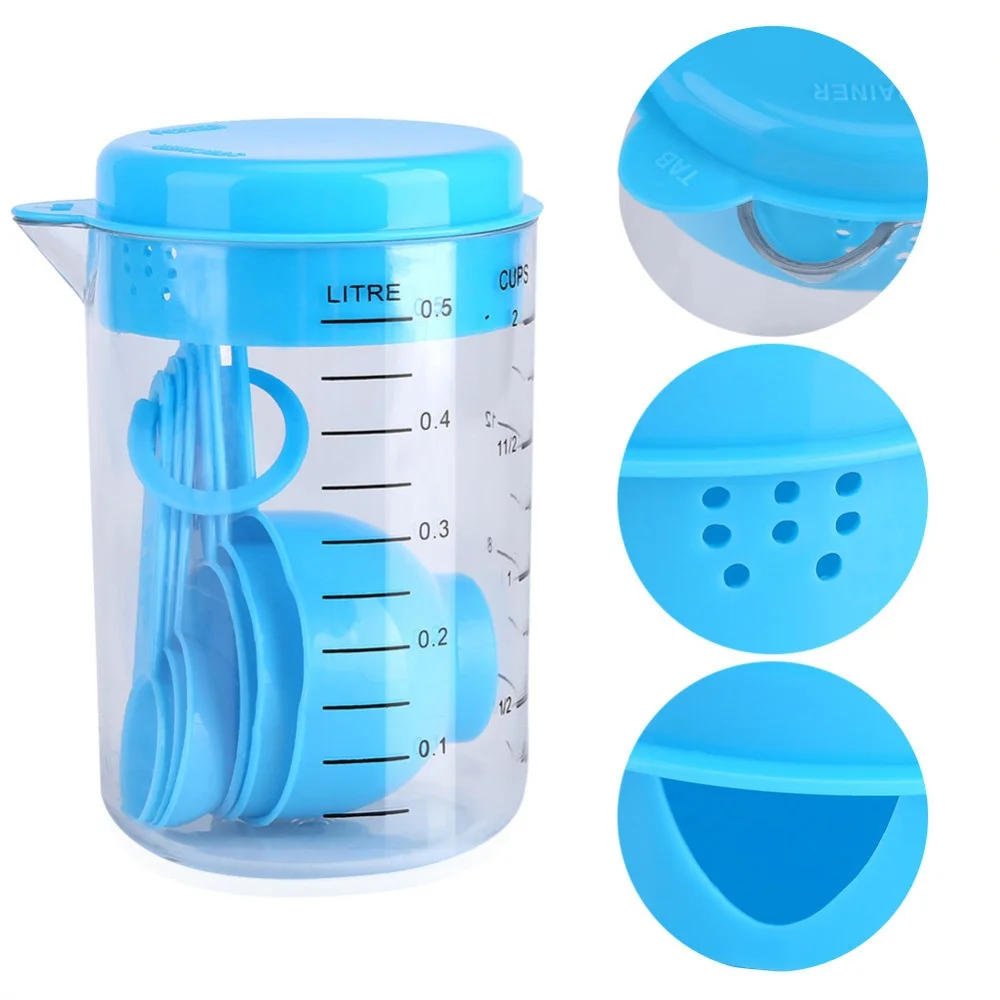 7 Pieces / Set Plastic Measuri - Coffee Tea And Sugar Set ulasan dan harga