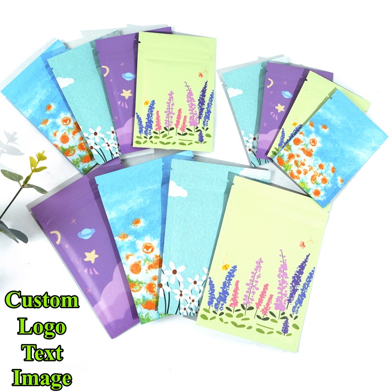 200PCS Flat Aluminum Foil Zipl - Coffee Tea Images ulasan dan harga