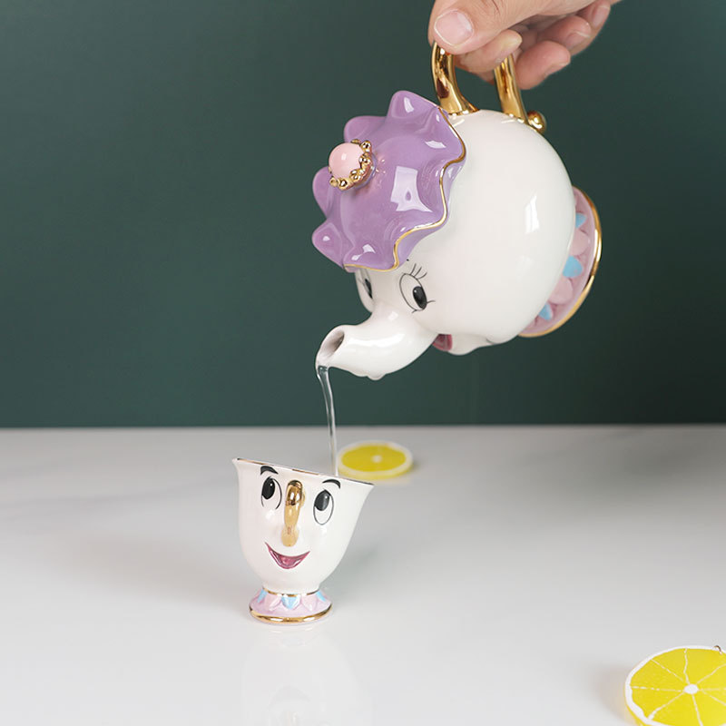 In-Stock Teapot Cute Cartoon B - Coffee Tea And Sugar Set ulasan dan harga