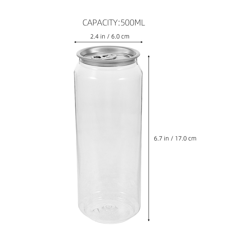 5Pcs Transparent Beverage Cans - Coffee Tea With Milk ulasan dan harga