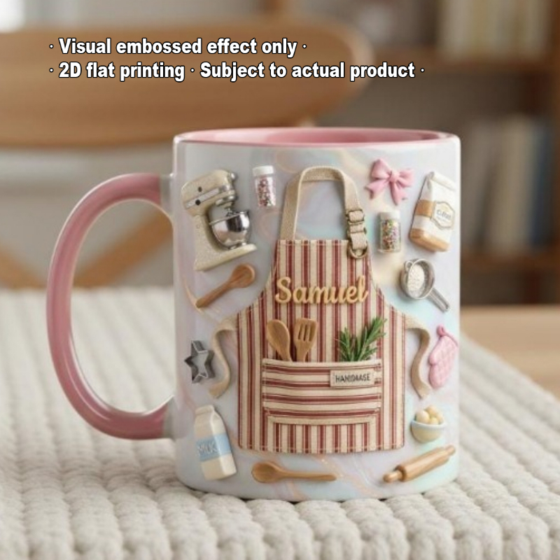 Custom Baker Mug 2D Print Pers - Coffee Tea Name ulasan dan harga