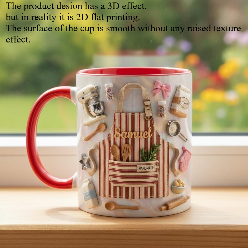 Custom Baker Mug 2D Print Pers - Coffee Tea Name ulasan dan harga