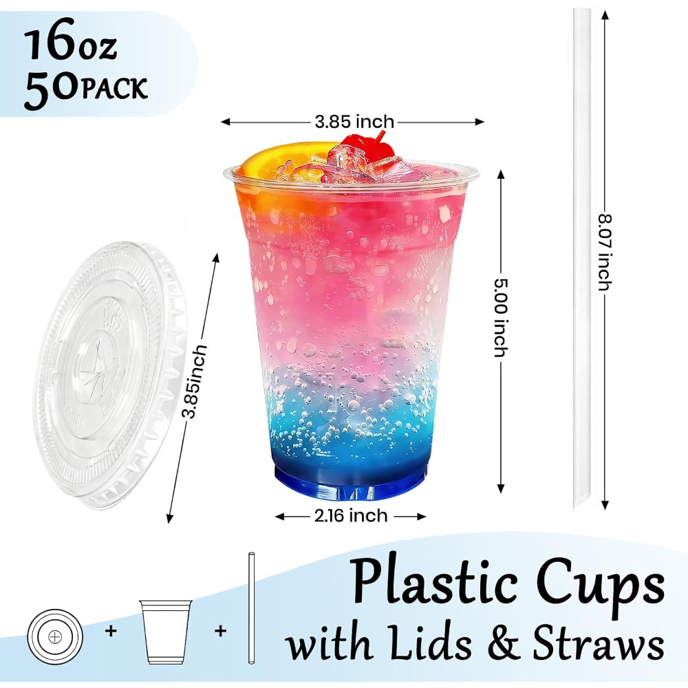 50 Pack 16oz Disposable Cups w - Coffee Tea Images ulasan dan harga