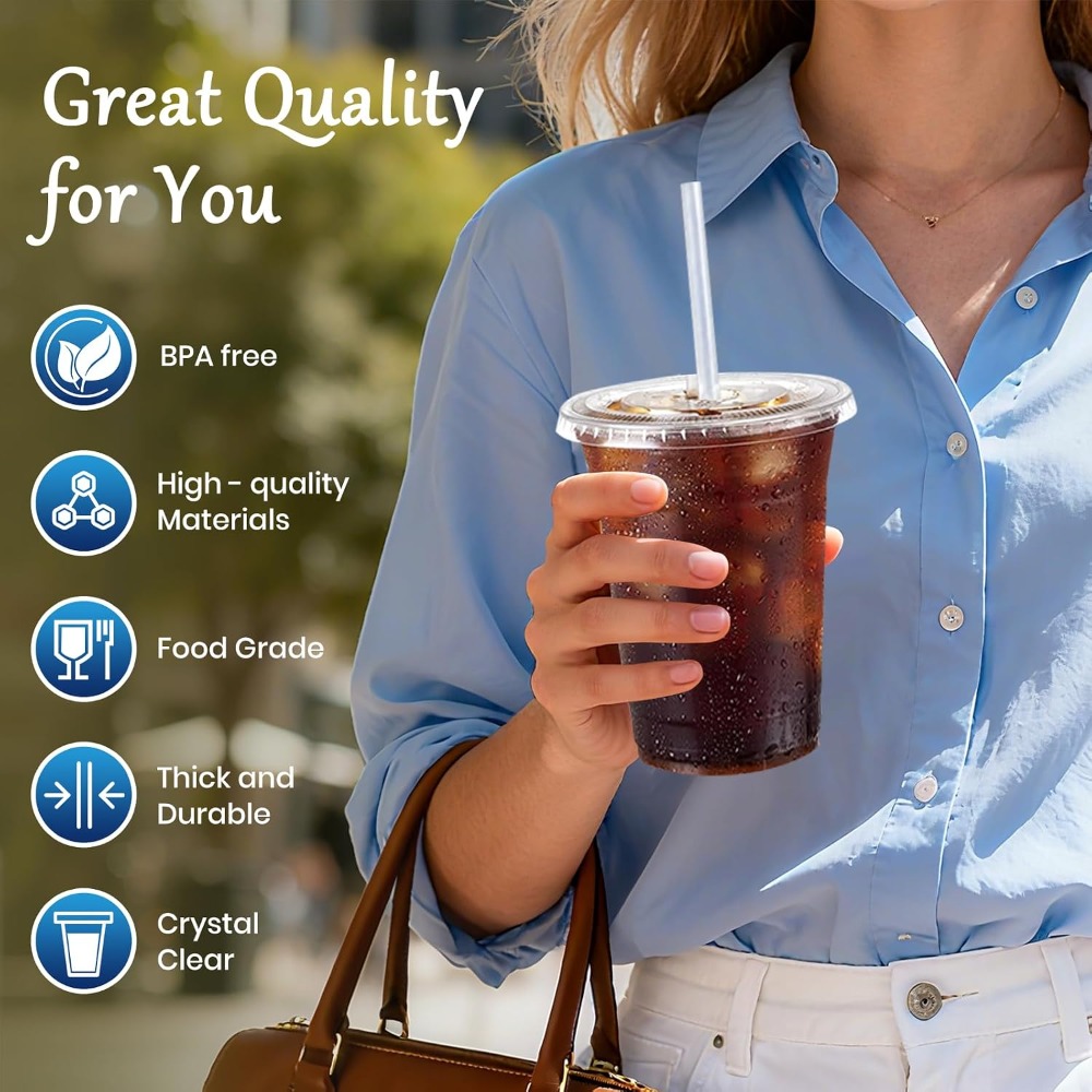 50 Pack 16oz Disposable Cups w - Coffee Tea Images ulasan dan harga