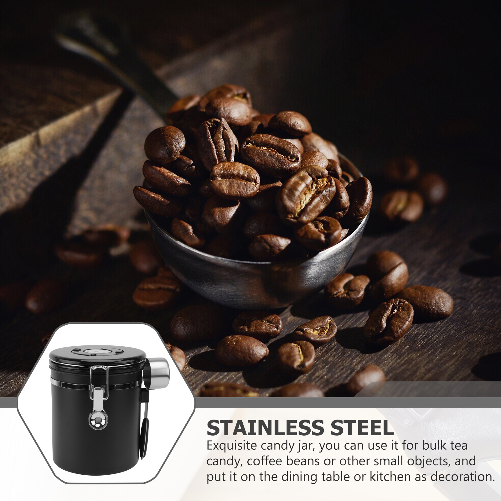 1Pcs Coffee Bean Storage Conta - Coffee Tea Sugar ulasan dan harga