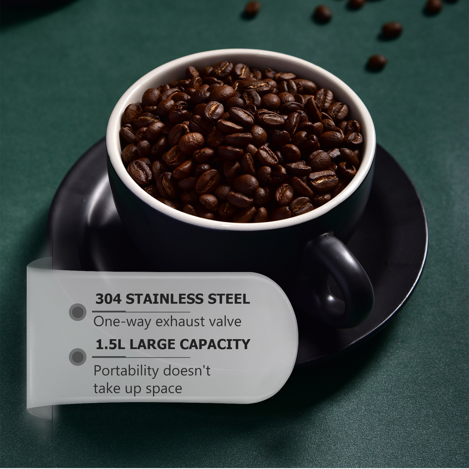 1Pcs Coffee Bean Storage Conta - Coffee Tea Sugar ulasan dan harga
