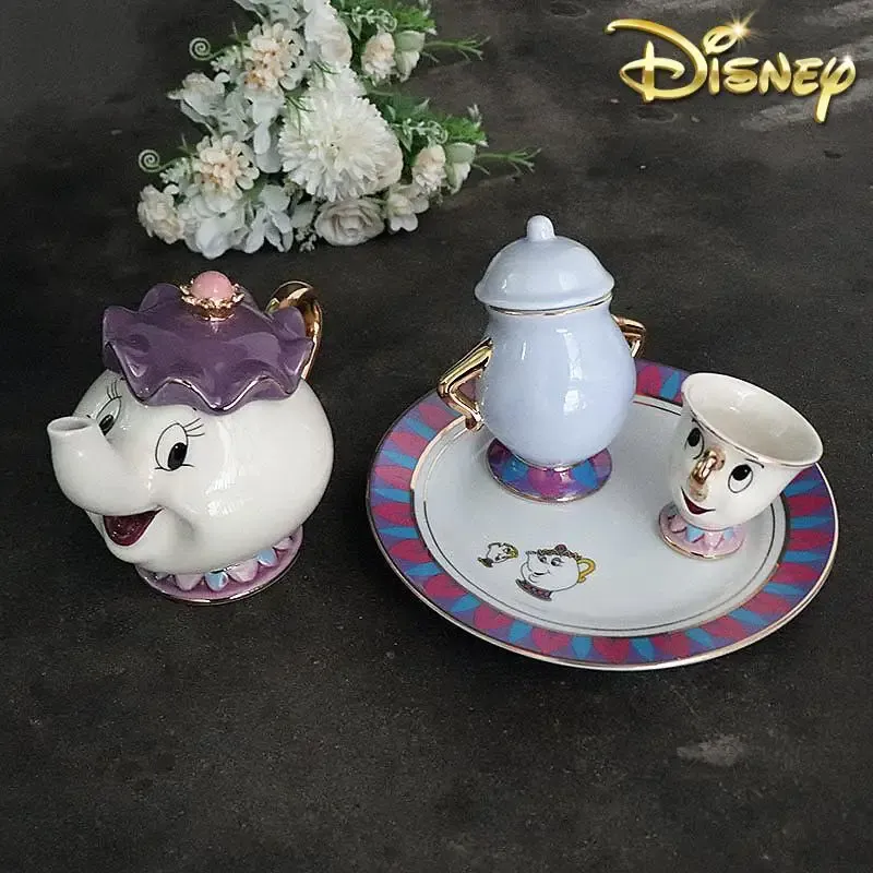 Hot Teapot Cartoon Beauty And  - Coffee Tea And Sugar Set ulasan dan harga