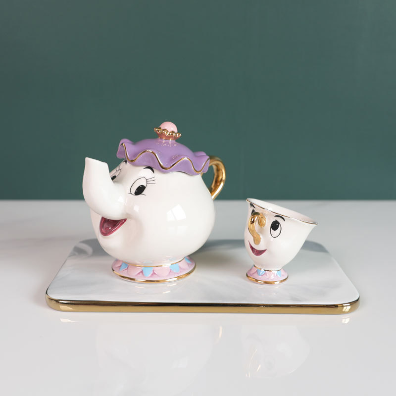 Hot Teapot Cartoon Beauty And  - Coffee Tea And Sugar Set ulasan dan harga