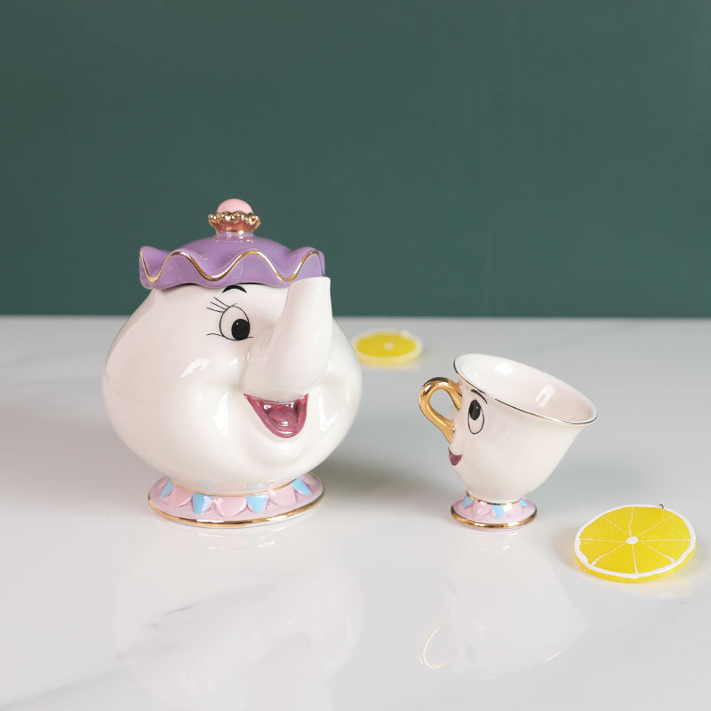 Hot Teapot Cartoon Beauty And  - Coffee Tea And Sugar Set ulasan dan harga