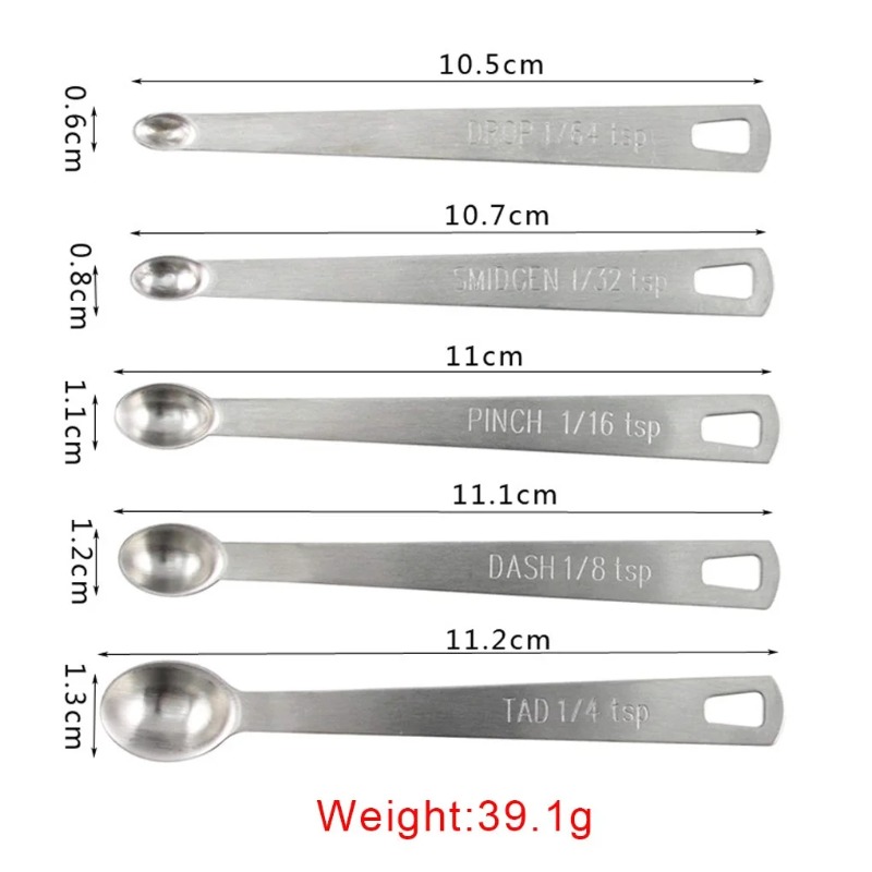 5pcs/Set Small Measuring Spoon - Coffee Tea And Sugar Set ulasan dan harga