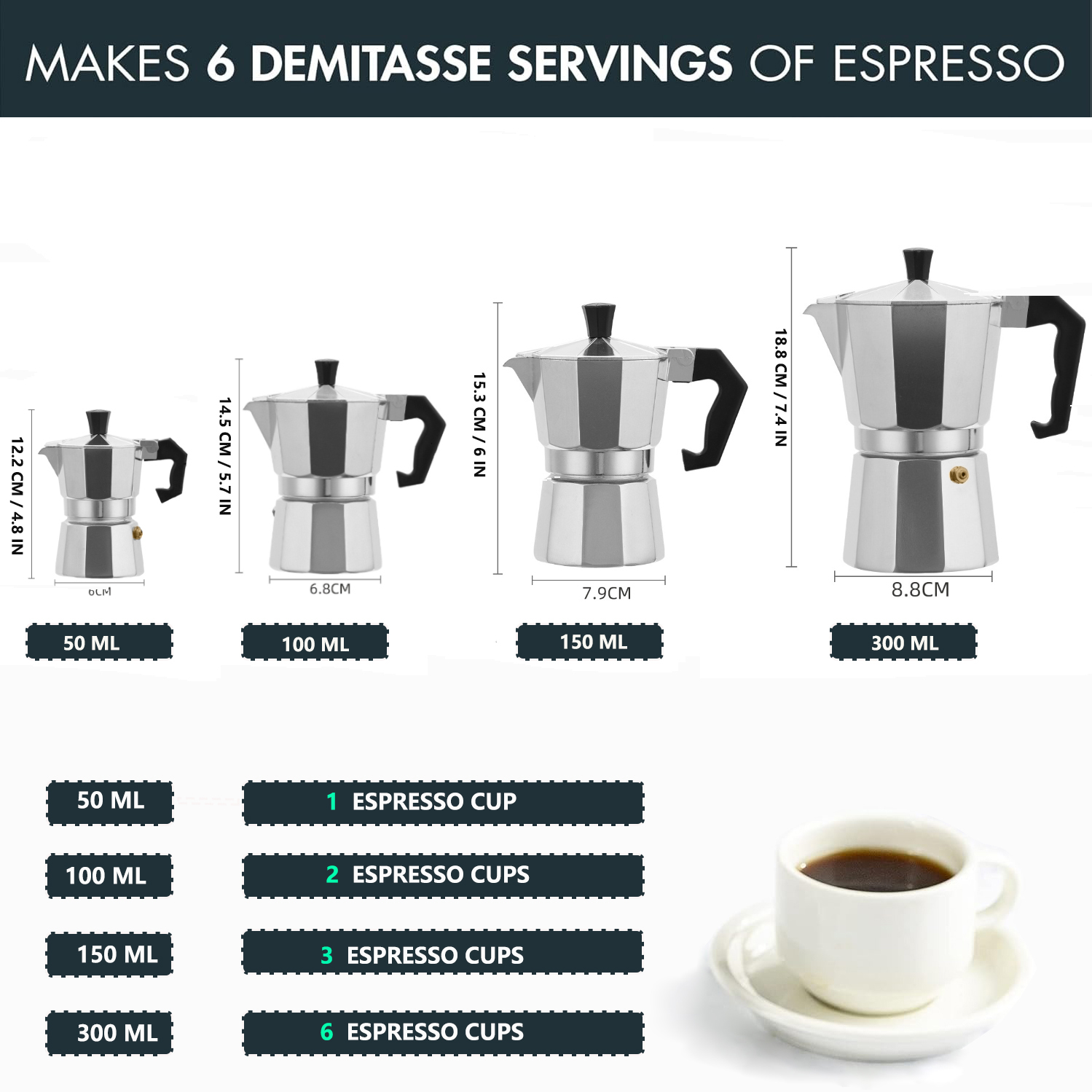 Classic Aluminum Moka Pot 50-3 - Moka Pot Stove ulasan dan harga