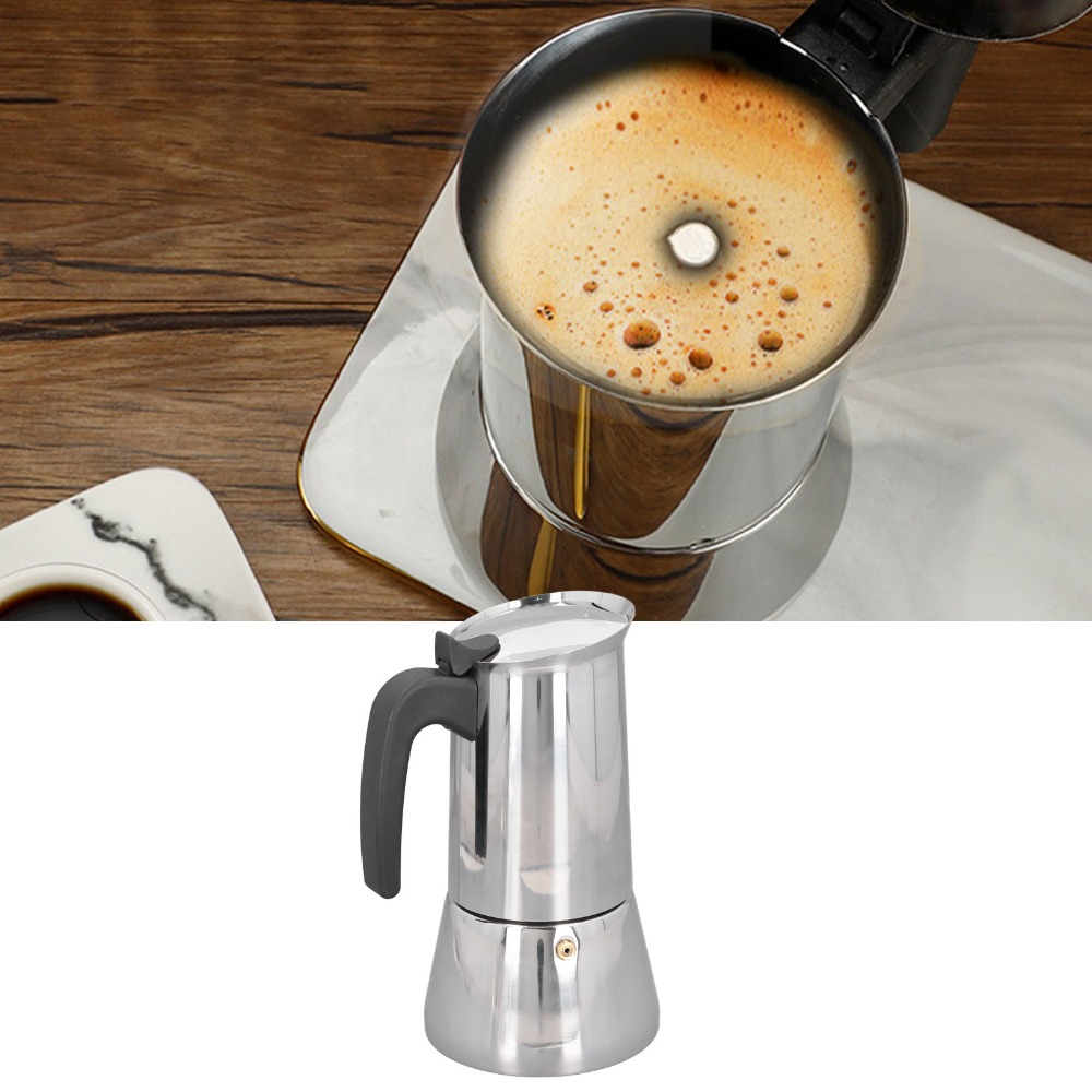 Stainless Steel Moka Pot Large - Moka Pot Stove ulasan dan harga