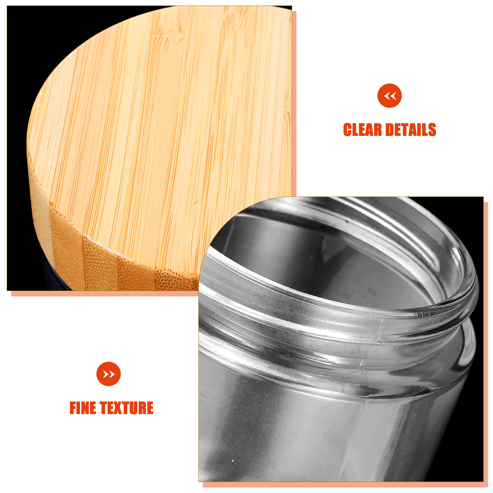 4Pcs Sturdy Glass Canisters wi - Coffee Tea Sugar ulasan dan harga