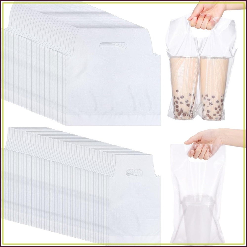 200 Clear Plastic Cup Carrier  - Coffee Tea Images ulasan dan harga