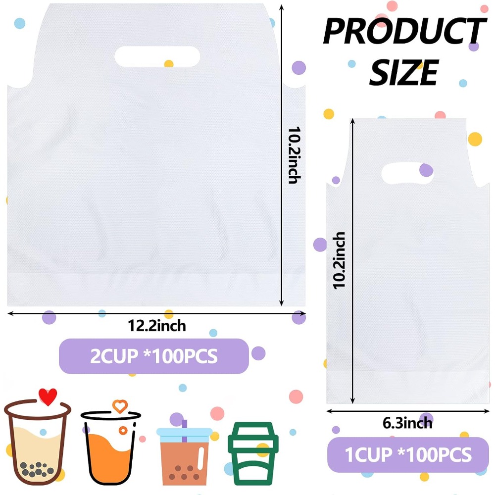 200 Clear Plastic Cup Carrier  - Coffee Tea Images ulasan dan harga