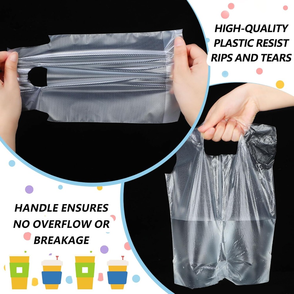 200 Clear Plastic Cup Carrier  - Coffee Tea Images ulasan dan harga