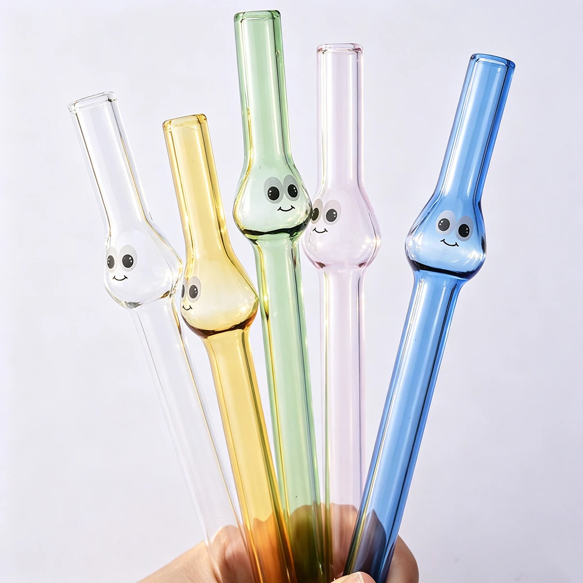 4pcs Wide 12mm Glass Straw Set - Coffee Tea And Sugar Set ulasan dan harga