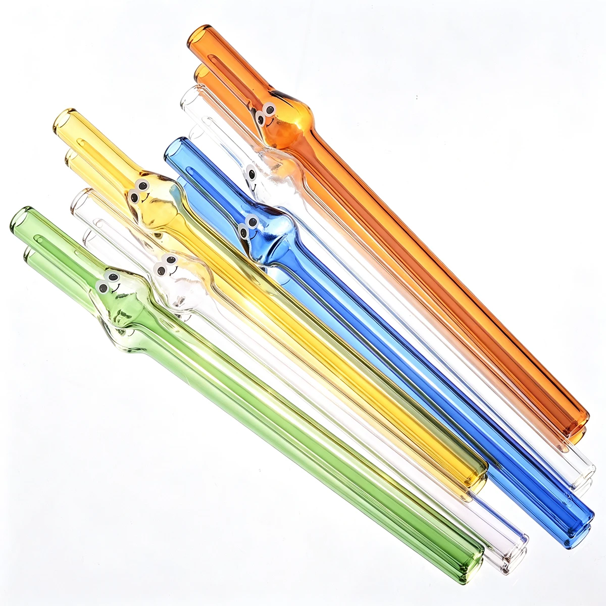 4pcs Wide 12mm Glass Straw Set - Coffee Tea And Sugar Set ulasan dan harga
