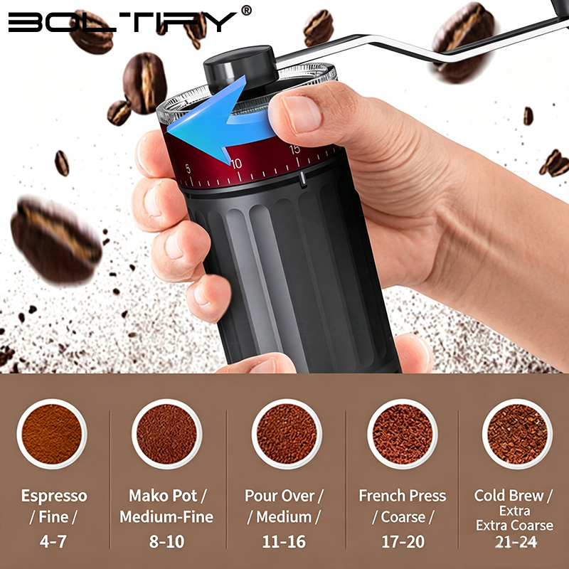 BOLTIFY High-Q Adjustable Coar - Burr Hand Grinder ulasan dan harga