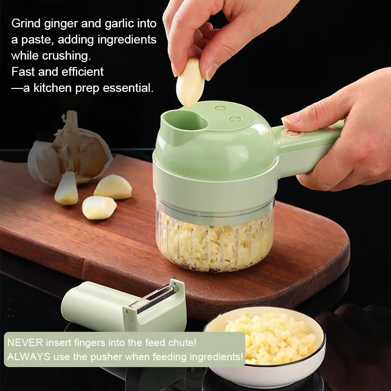 4 IN 1 Electric Vegetable Cutt - Burr Hand Grinder ulasan dan harga