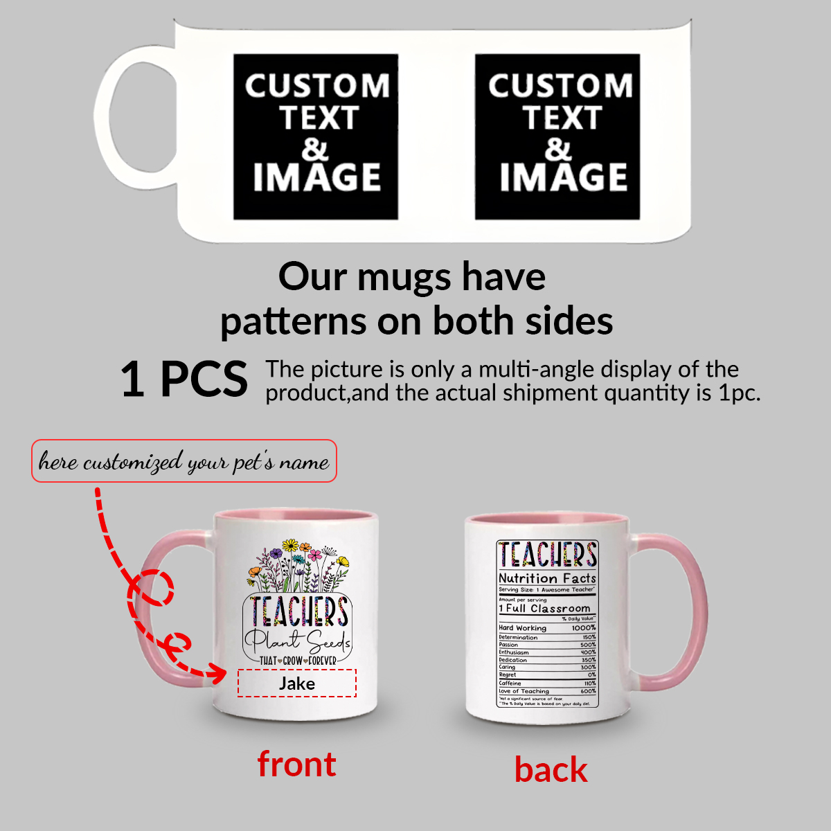1pc Customize Name Personalise - Coffee Tea Name ulasan dan harga