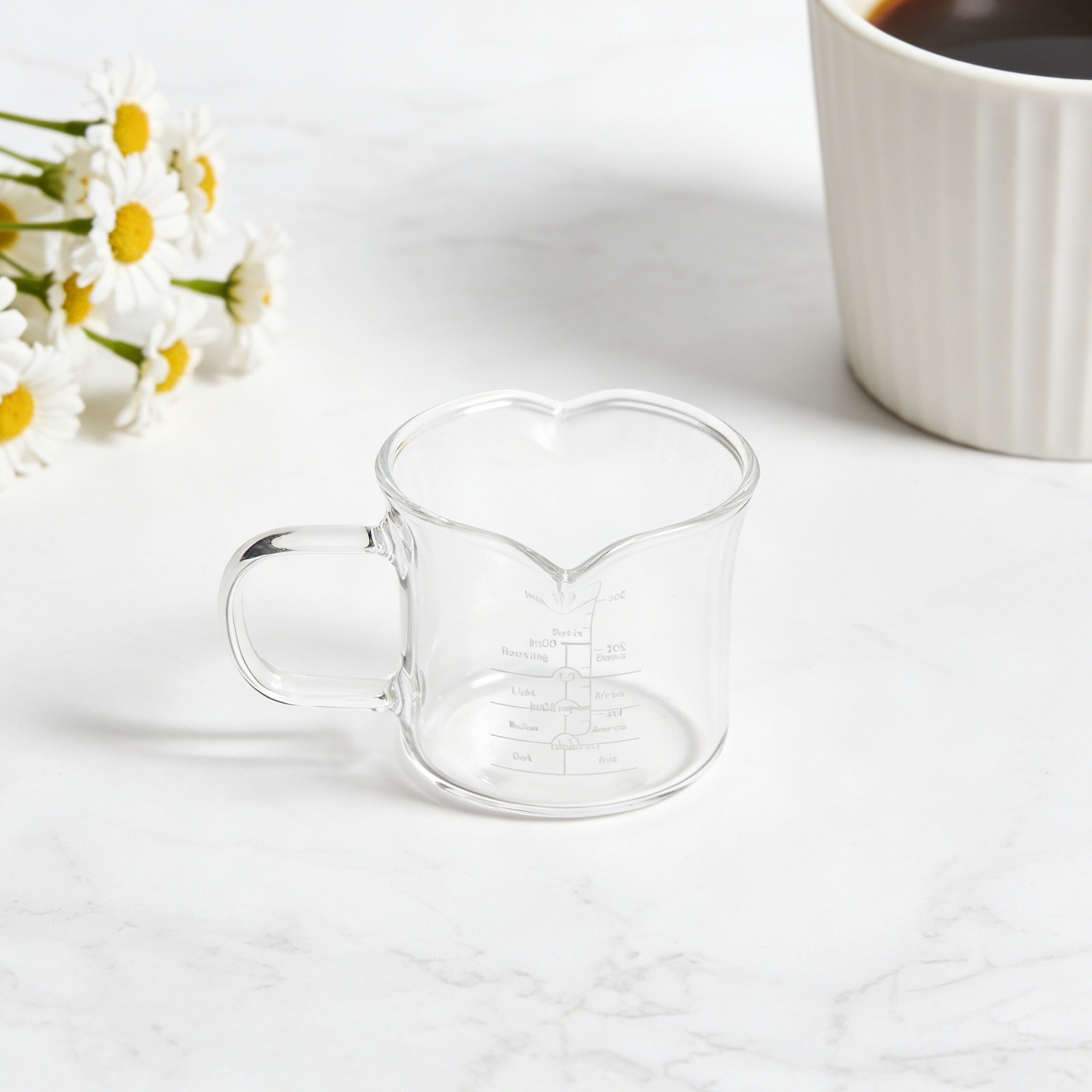 Double Spout Glass Measuring C - Coffee Tea With Milk ulasan dan harga