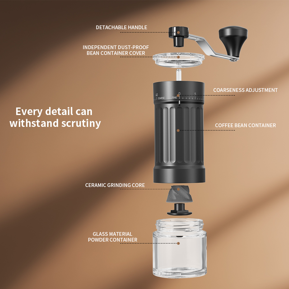 External Adjustable Conical Bu - Burr Hand Grinder ulasan dan harga